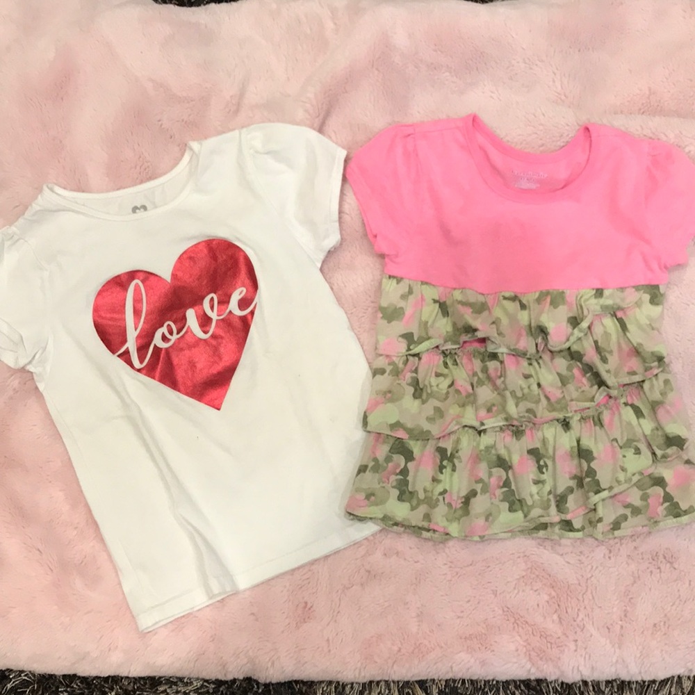 Two girls tee-shirts size 4t and 5
